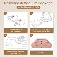 EHEYCIGA Orthopedic Dog Beds for Large Dogs, Waterproof Memory Foam Large Dog Bed with Sides, Non-Slip Bottom and Egg-Crate Foam Pet Couch Bed with Washable Removable Cover, Dusty Pink