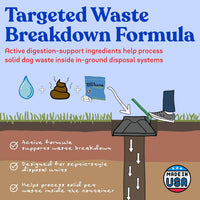 Waste Terminator 100 count dog waste digester tablets in a resealable zip lock bag - view 2