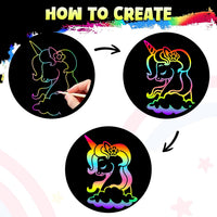 ZMLM 165 Rainbow Scratch Paper Art Mini Notes - Active Scratch Notes - image 3