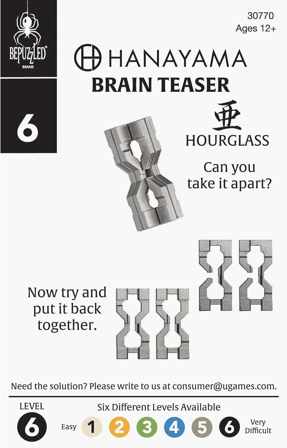 BePuzzled | Enigma Hanayama Metal Brainteaser Puzzle Mensa Rated Level 6, for Ages 12 and Up - image 4