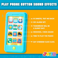 JOYIN pink 4-in-1 pretend play phone set for toddlers with key fob, license and debit card - view 4