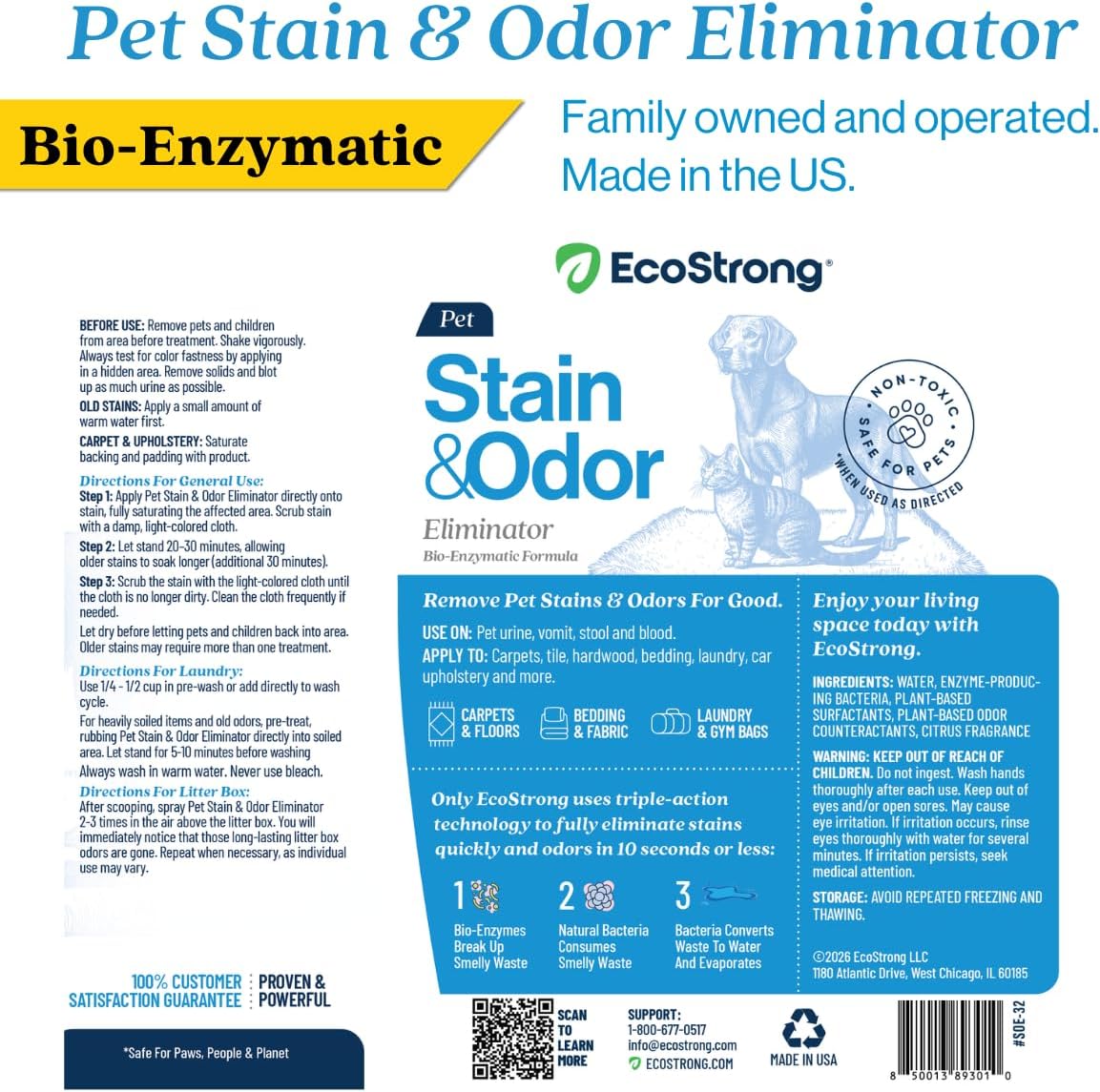 Eco Strong Pet Stain and Odor Remover - Jasmine Bloom / 32 Fl Oz (Pack of 1) - image 4