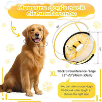 Inflatable Dog Cone Collar with Detachable Enhanced Anti-Licking Shield, Soft Neck Donut Collar for Dogs After Surgery, Adjustable Dog Cone Alternative for Large Medium Small Dogs & Cats