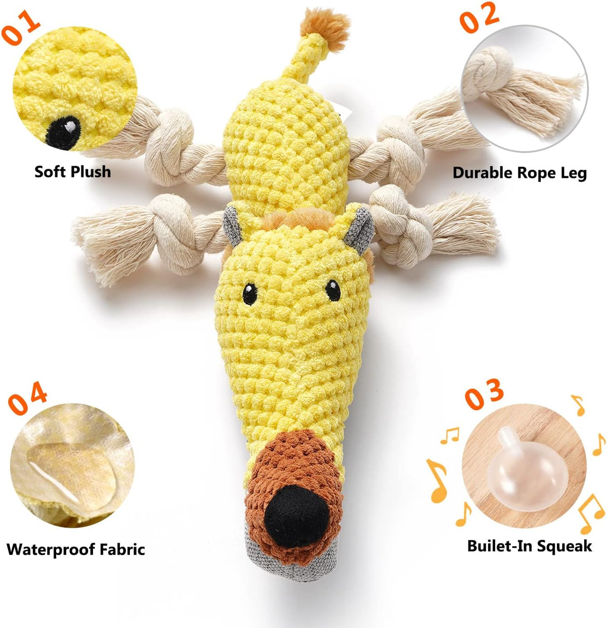 Dog Toy, Large Dog Squeaky Toys - Lion - image 2