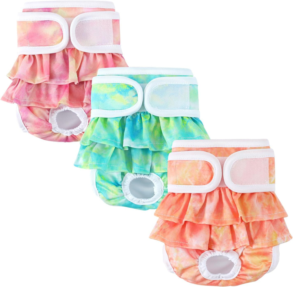 NOYAL Female Dog Diapers, Washable Reusable Leak-Proof - Smudge / Large 15.7-24.8''