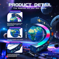 Magnetic Levitating Floating Globe with LED Lights - Cosmic Frame Globe Glowing - image 3