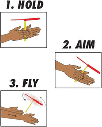Aero Props plastic flying helicopter hand spinners in mixed colors, 10 pack - view 3