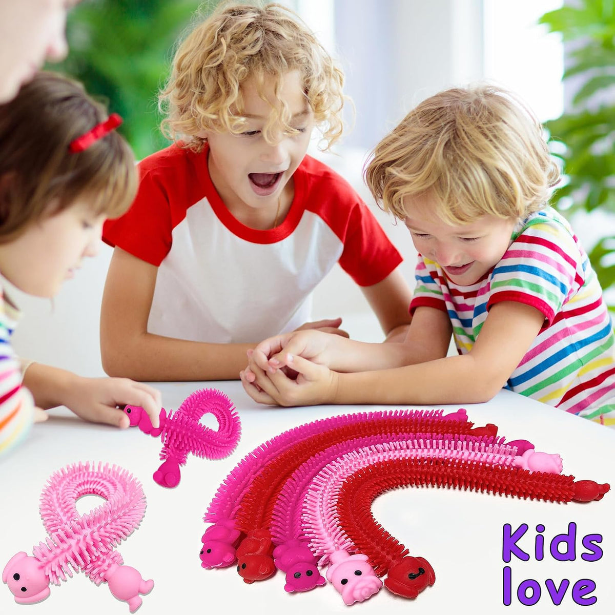 30 PCS Stretchy Fidget Toy, Sensory Fidget Worm Stretch Toys - Valentine - image 4