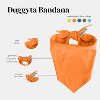 Premium Solid Olive Dog Bandana - Orange / Small - image 3