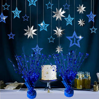 FUBININA Birthday Party Centerpieces Table Decorations Metallic Foil - Blue - image 2