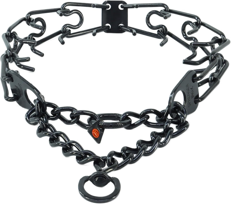 Herm Sprenger Black Stainless Steel Dog Collar with Centered Quick - 4 mm x 20" -25" (Pack of 1)