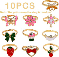 Faburo 30pcs Kids Jewelry for Girls, 10 Necklaces, 10 Rings - image 4