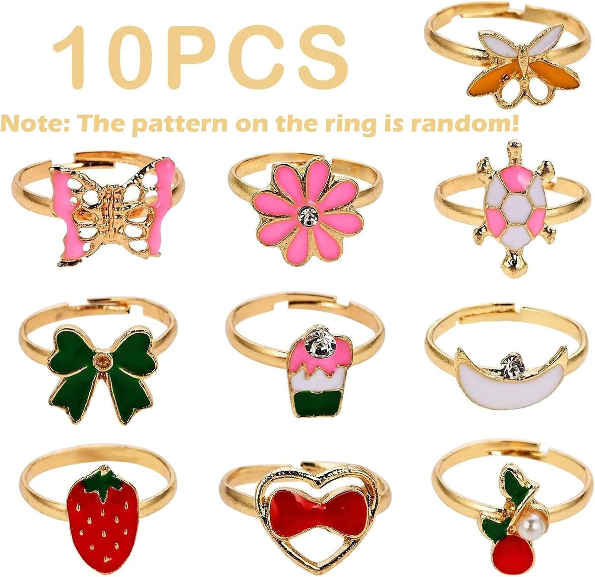 Faburo 30pcs Kids Jewelry for Girls, 10 Necklaces, 10 Rings - image 4