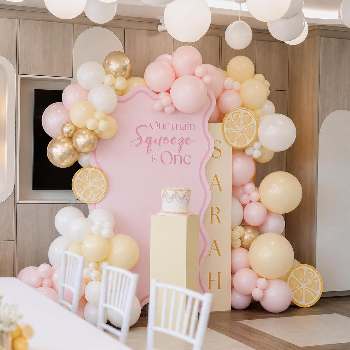Pastel Balloons Whimsical Christmas Rainbow Colorful Birthday Balloon – Fun for Kids & Family - Soft Pink Yellow White - image 3