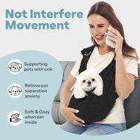 Supet Dog Sling Carrier for Small Pet - Black / Regular (0-7 LBS) - image 2