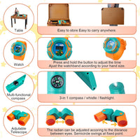 Qtioucp Kids Camping Set 50pcs with Tent & Space Projector Flashlight - Kids camping set with table - image 4