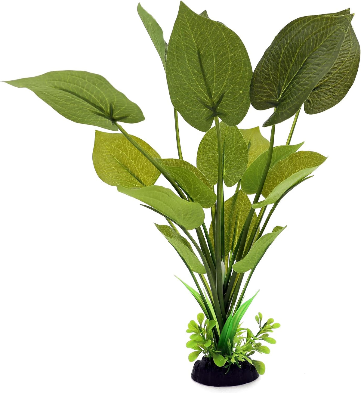 Silk Aquarium Plants, 12 Inch Artificial Silk Plants Decorations – Essentials for Fish - Green / 2 Pack - image 3