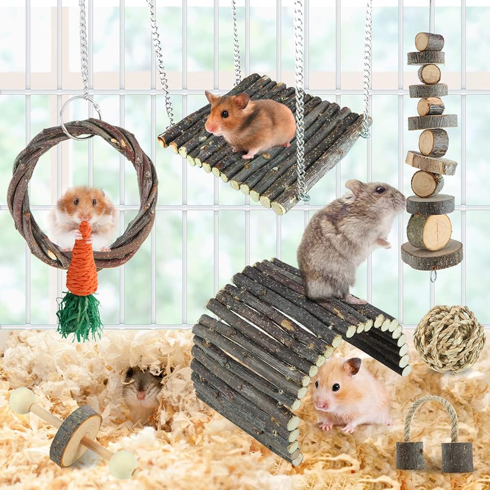 YIXUND Hamster Toys Rat Toys Chinchilla Toys Hamster Chew Toys Cage - image 2