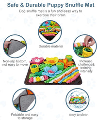 Snuffle Mat for Dogs, 15.4in Felt Wool for Small/Medium Pet Puzzle – Essentials for Dogs - Brown / 20"L x 20"W - image 2