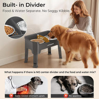 URPOWER Elevated Dog Bowls - Grey / Medium - image 4