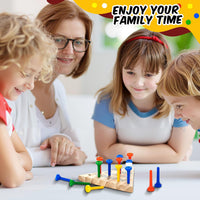 Zhanmai 3 Sets Wooden Triangle Peg Travel Game - Multi-color Peg / 3 - image 2
