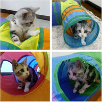 PetLike Cat Tunnel for Indoor Cats Collapsible Pop-up Pet Tube Peek - one way / Rainbow - image 3