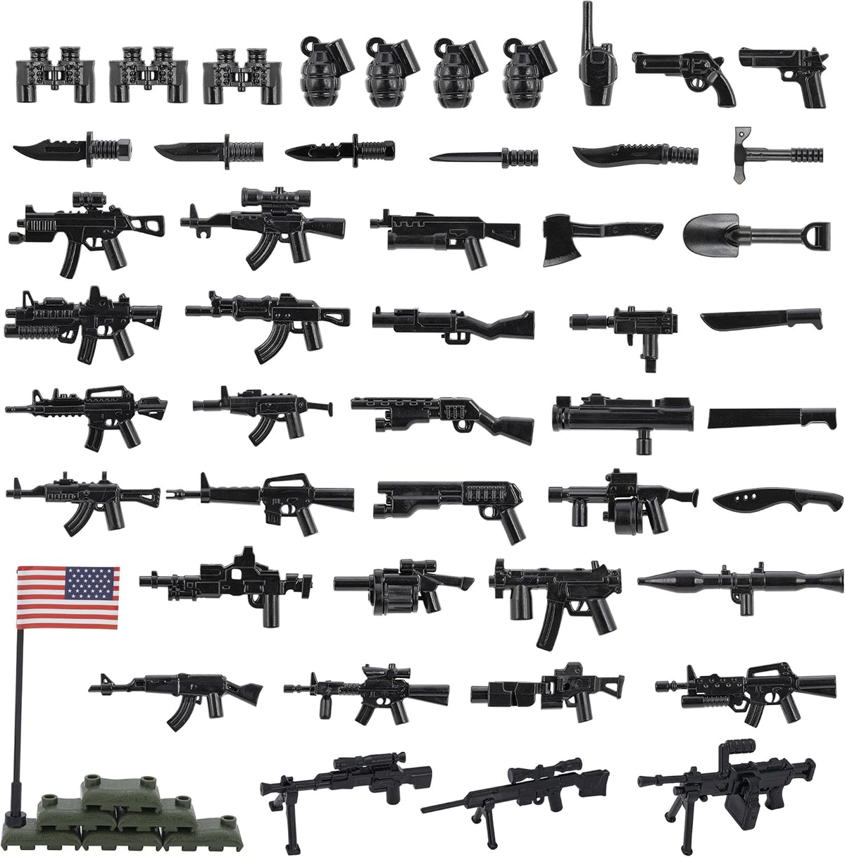 HIMIRICH black military weapons pack accessories for mini figures - view 10