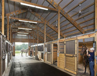 American Floor Mats - Horse/Stable Mats - Heavy Duty Stall Mats - Thick, Durable Rubber Flooring Solid Black 3/8" Thick - 4' x 50' Roll