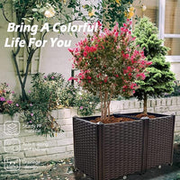 Raised Garden Bed Planter for Outdoor Plants Planter Box Elevated Garden Boxes Deepened Plant pots Perfect for Garden Patio Balcony Deck to Planting Flowers Vegetables Tomato and Herbs