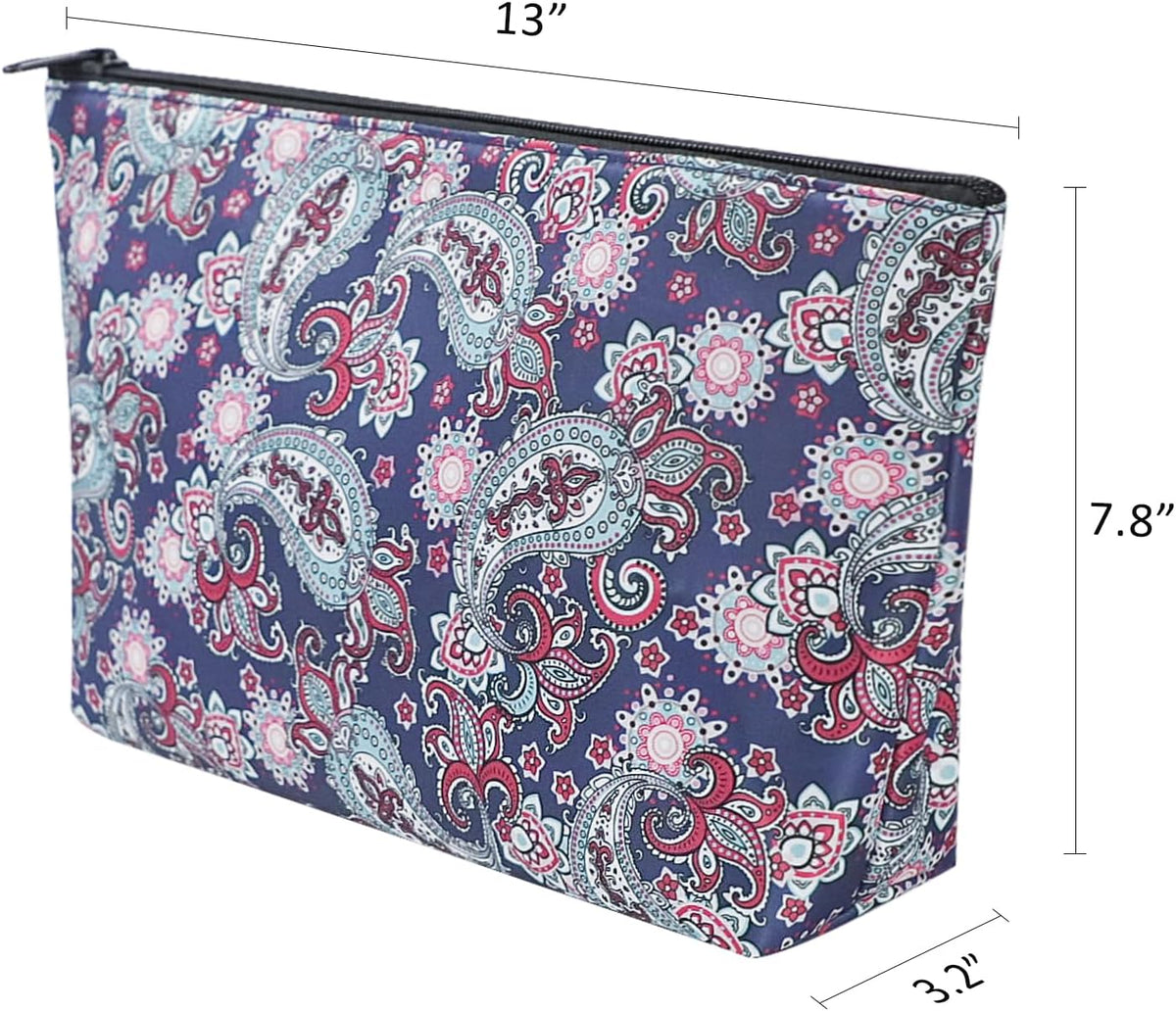 GUSTARIA empty mahjong tiles bag with blue print and zipper closure - view 5