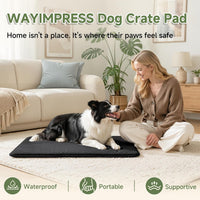 Outdoor XL Dog Crate Pad Bed, Waterproof Wipeable Mat, 41" - Black / 47"L x 29"W x 1.2"Th - image 4