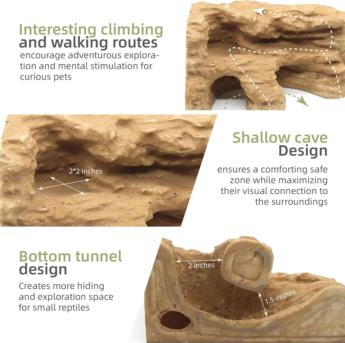 Gecko Hide Shale Scape Step Ledge - Medium-9.6*4.9*4.9 - image 3
