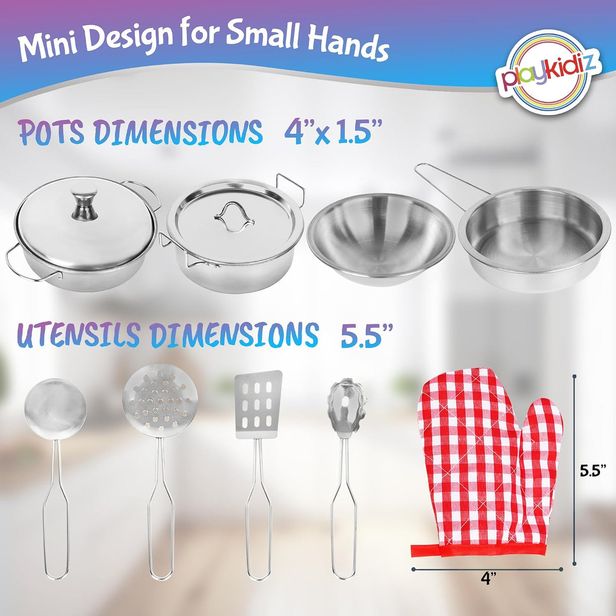 Playkidz Stainless Steel Pots and Pans - image 3