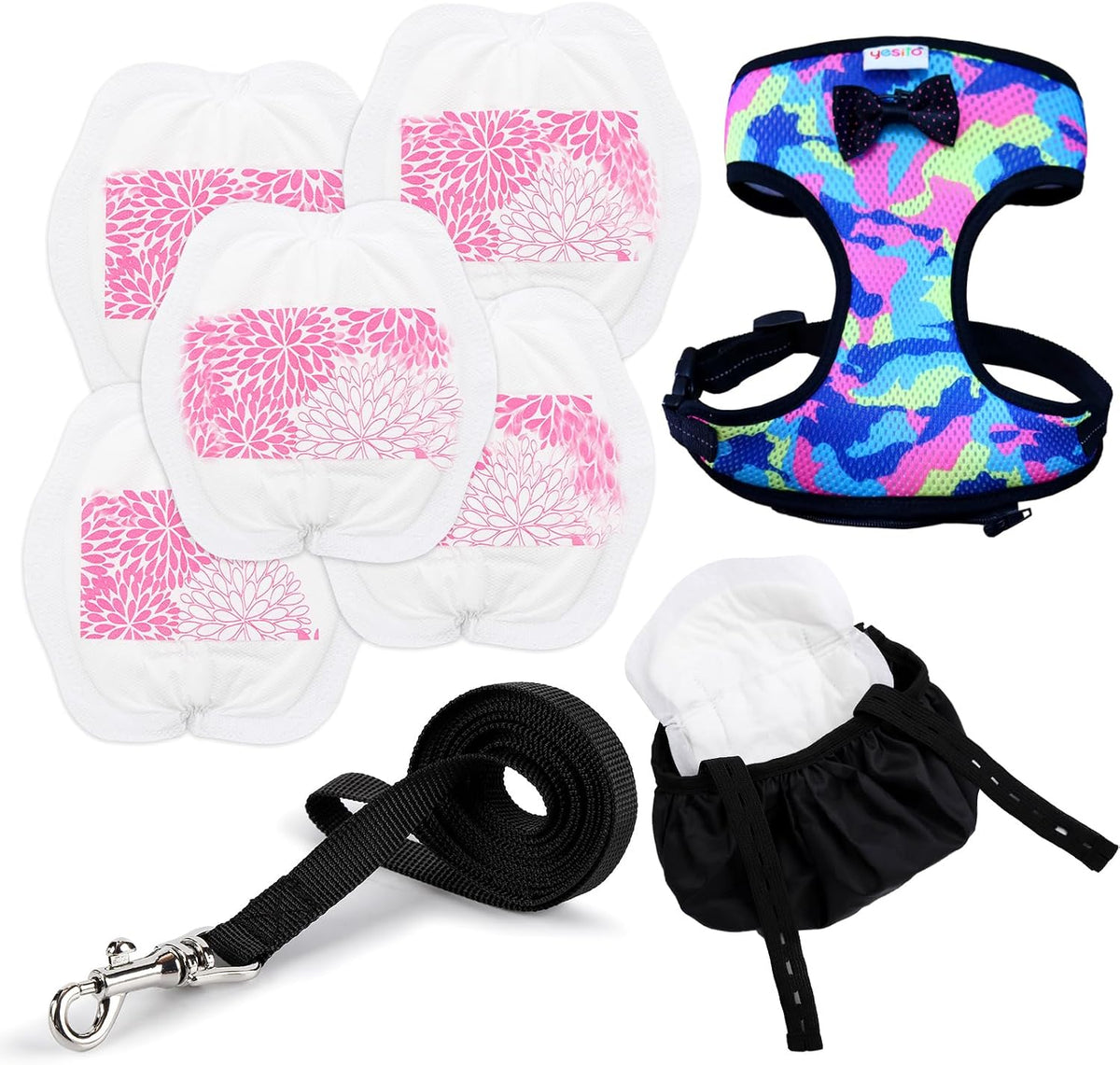 Adjustable Chicken Harness Diaper - Large / Camouflage pink