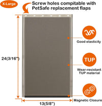 Wordcam X-Large Dog Door Replacement Flap, 13 5/8" x 24 3/16" - X-Large - image 3