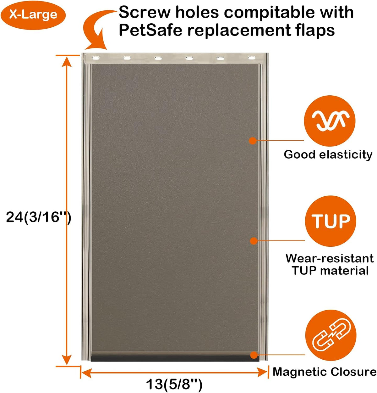 Wordcam X-Large Dog Door Replacement Flap, 13 5/8" x 24 3/16" - X-Large - image 3