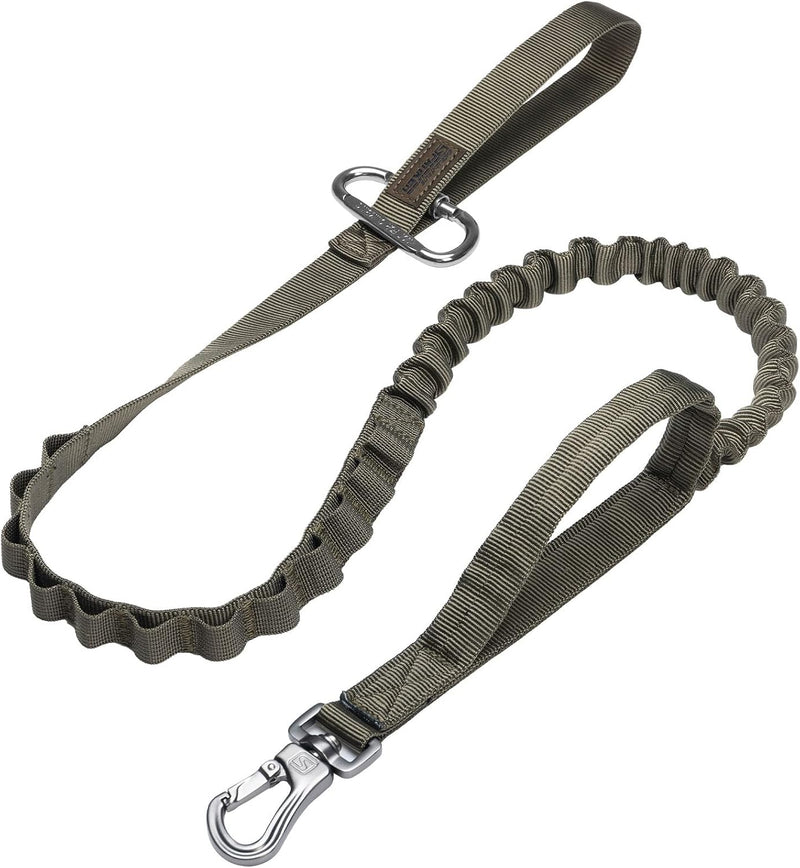 EXCELLENT ELITE SPANKER Tactical Military Bungee Nylon Dog Leash - Ranger Green
