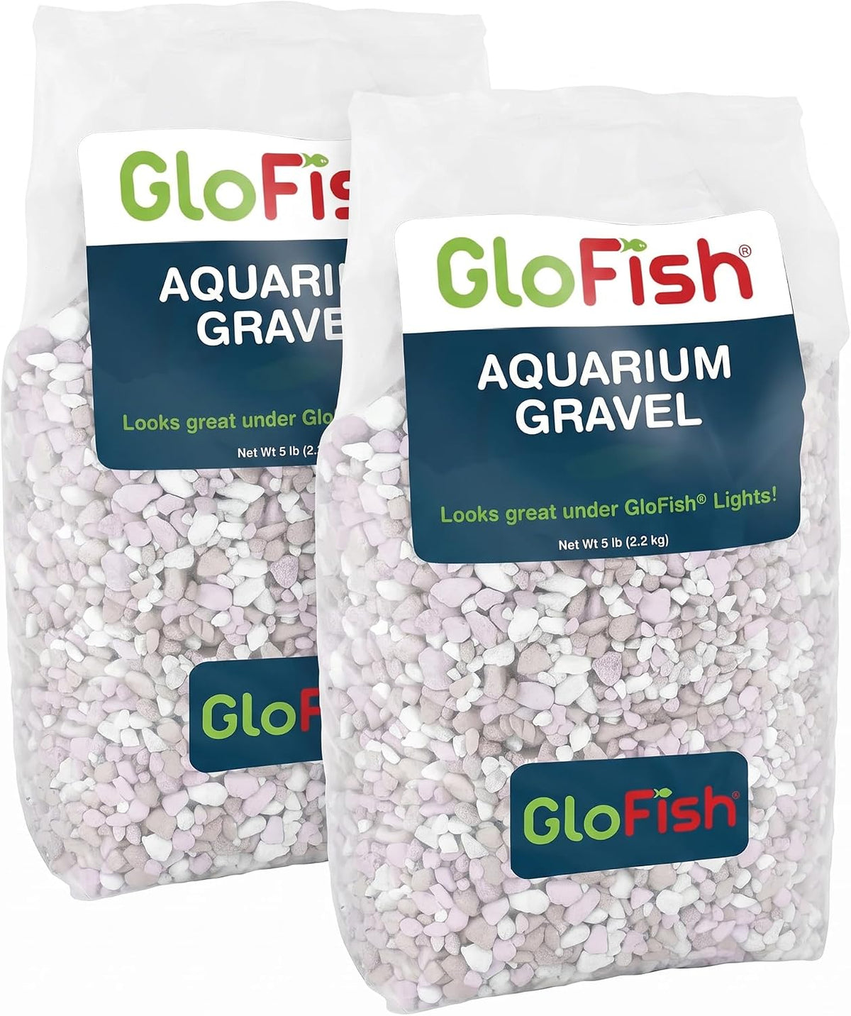 GloFish Aquarium Gravel, Pearlescent - 5 Pound (Pack of 2)