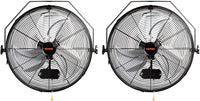 VEVOR 18 Inch Industrial Wall Mount Fan 2PCS, High Velocity 4000 CFM with 3-Speed Manual Control & 360° Tilt Adjustment, for Indoor Use, Warehouse, Workshop, Basement, and Commercial Spaces