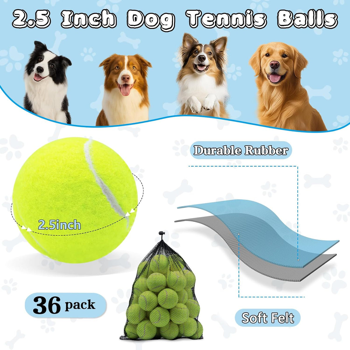 Magicorange Tennis Balls for Dogs - Yellow / 36 Pack - image 2