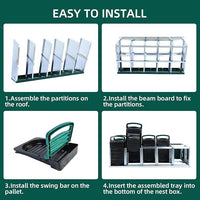 Chicken Nesting Box, 10 Hole 2 Layer Hen Nest Box with Legs, Roll Away Eggs Laying Boxes,Cleanable Pull Out Hen Roosting Boxes