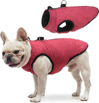 Winter Dog Vest Coat with Harness Built in – Essentials for Dogs - #1 Red - Matte / XL(Chest 21.5")-Regular