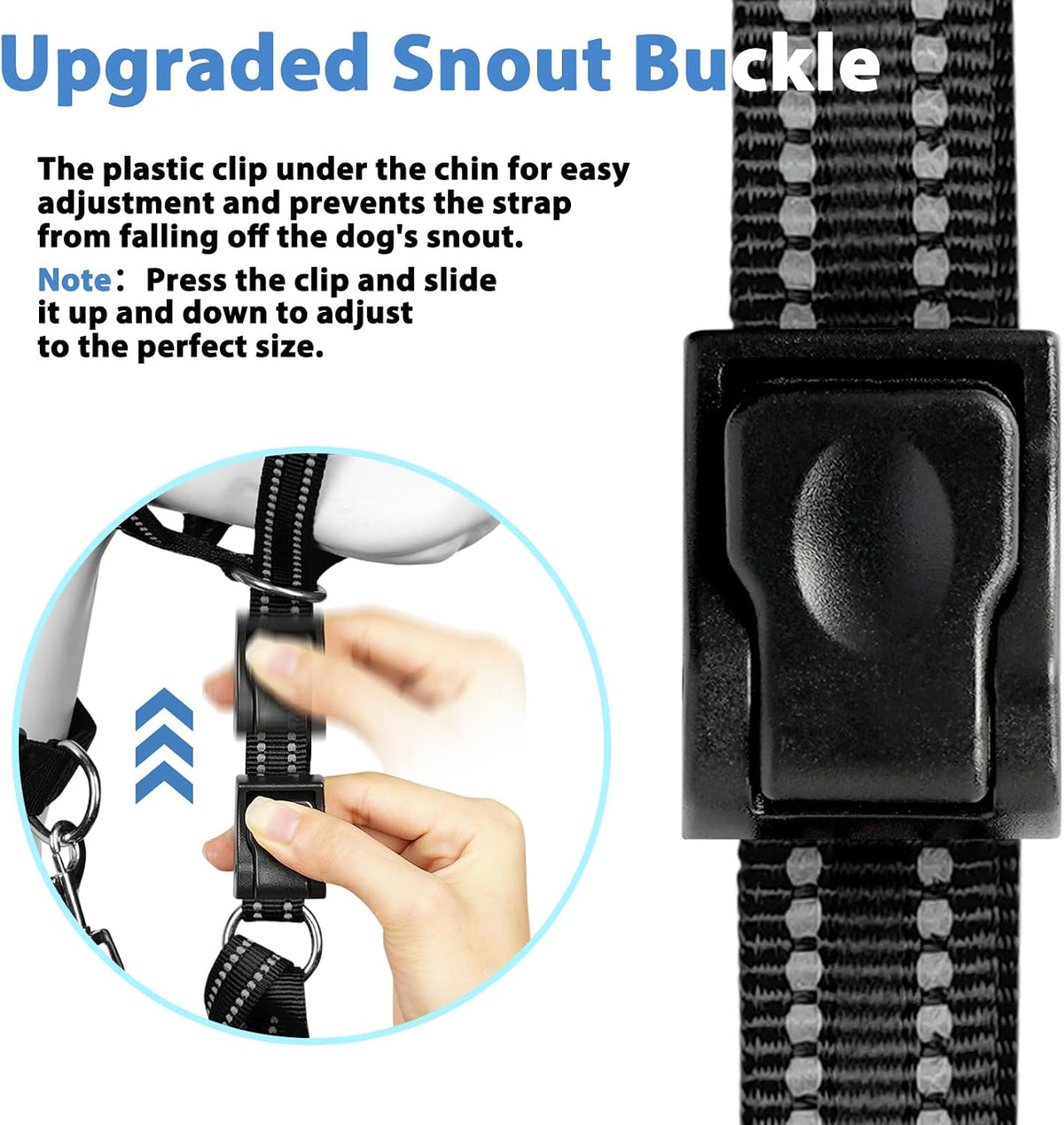 Soft Dog Head Collar, Patented Padded No Pull Training Head Halter – Essentials for Dogs - Black / M (Snout 8"-11") - image 4