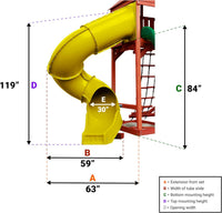 Swing-N-Slide 7 ft.Turbo Tube Slide - Yellow / Tube Slide - image 3