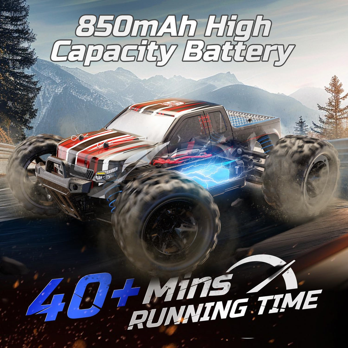 DEERC 9309E RC Cars for Adults 40KPH - 1:16 Black 9300 - image 3