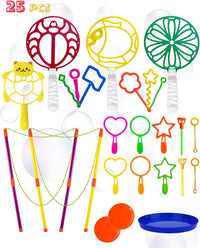 Unistylar giant bubble wands set, 22 pieces with double-handled rope wands and bubble trays