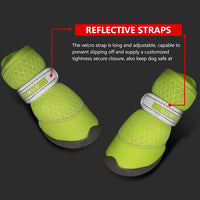 QUMY Dog Shoes for Small Dogs Hot Pavement Puppy Dog Boots & Paw - Fluorescent / size 2: 1.59"x1.18"(L*W) - image 4