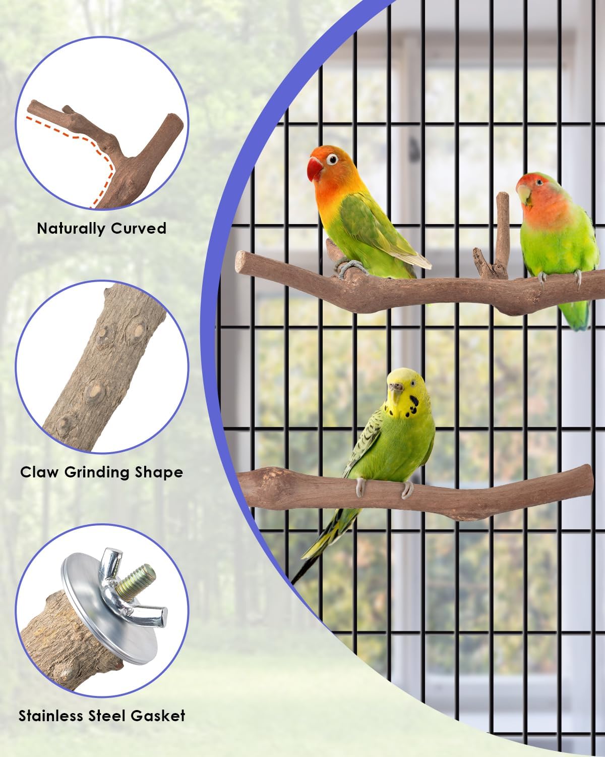 Bissap Bird Perch Stand 7PCS - image 2