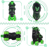 Kids Roller Skates for Boys - Green / Small(10C-13C) - image 3