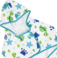 HDE Hooded Dog Bathrobe Quick Dry Towel Wrap for After Bath White - X-Large / Sea Animals - image 4